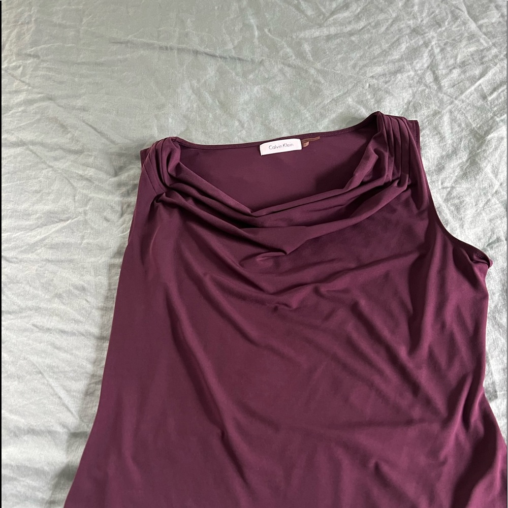 Calvin Klein drop neck. Plum.